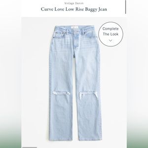 Abercrombie Curve Love Low Rise Baggy Jean
